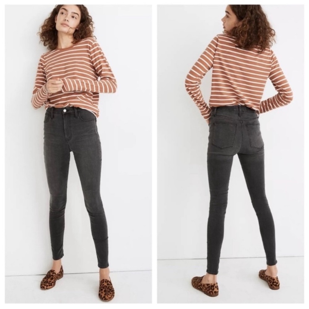 Madewell Roadtripper Ashmont Black Skinny Jeans 10” Rise